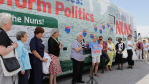 Nuns On the Bus, also known as NOTB, in Indianapolis, 2015