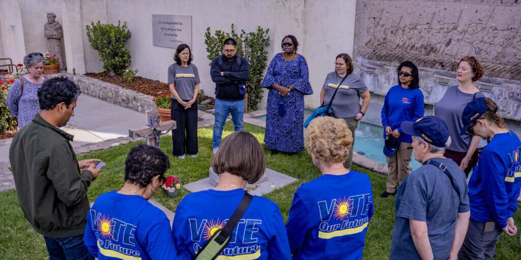 Nuns on the Bus & Friends had a moving visit with the United Farm Workers (UFW) and National Chavez Center in Keene, CA. 
